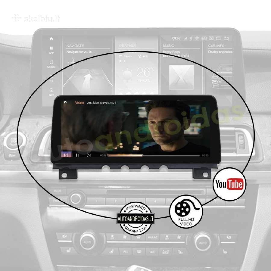 Bmw 7 F01 F02 2009-15 Android multimedia 12" colių - nuotraukos Nr. 9