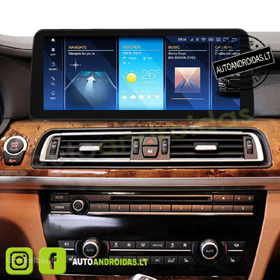 Bmw 7 F01 F02 2009-15 Android multimedia 12" colių