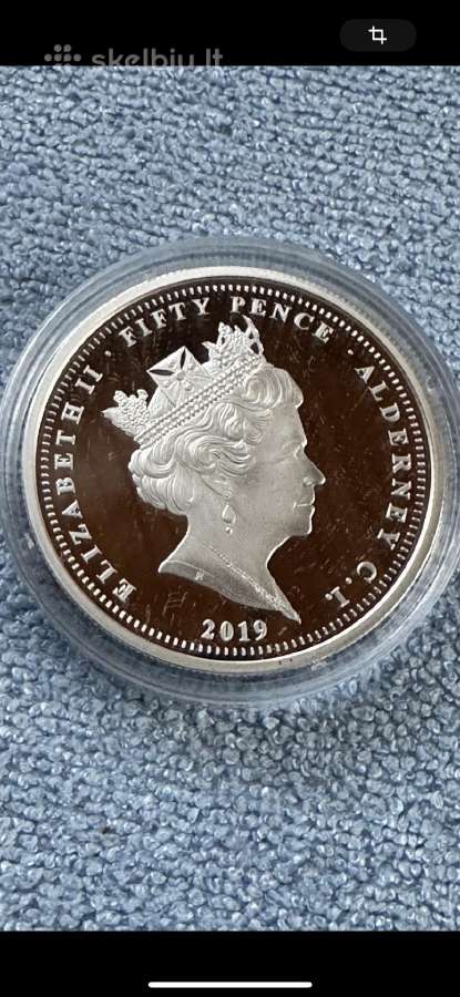 Moneta Alderney 2019m. 50 pensu, cu-ni - nuotraukos Nr. 2