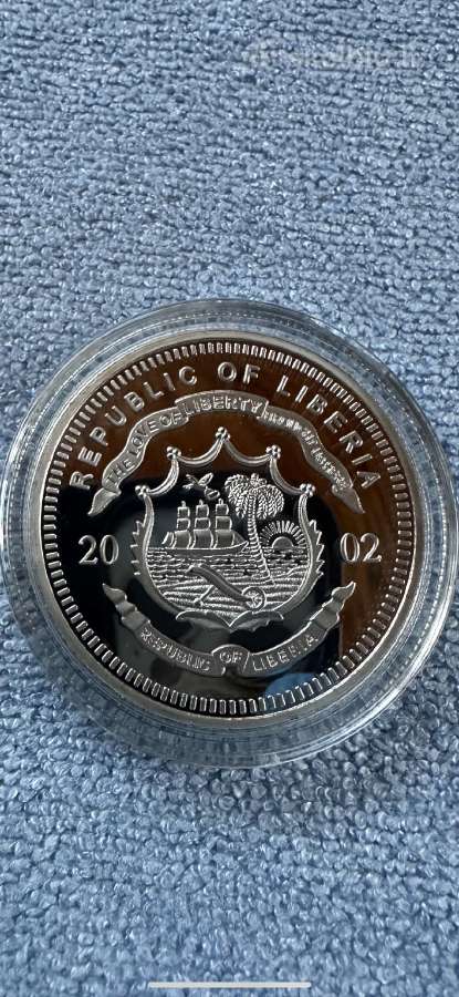 Moneta Liberia 2002m. 10 dollars, cu-ni - nuotraukos Nr. 2