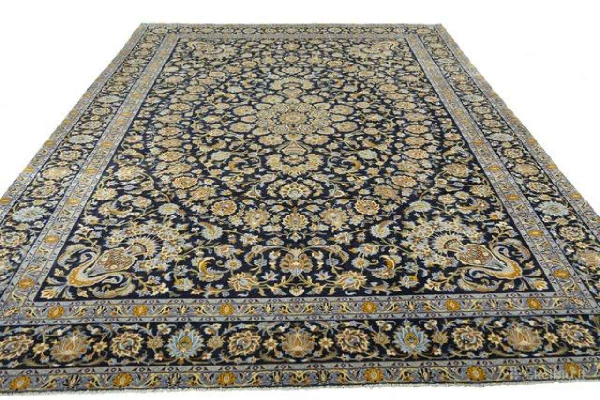 Grandiozinis rankų darbo persiškas kilimas Kashan - nuotraukos Nr. 2