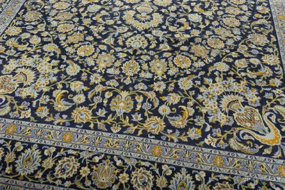 Grandiozinis rankų darbo persiškas kilimas Kashan - nuotraukos Nr. 8