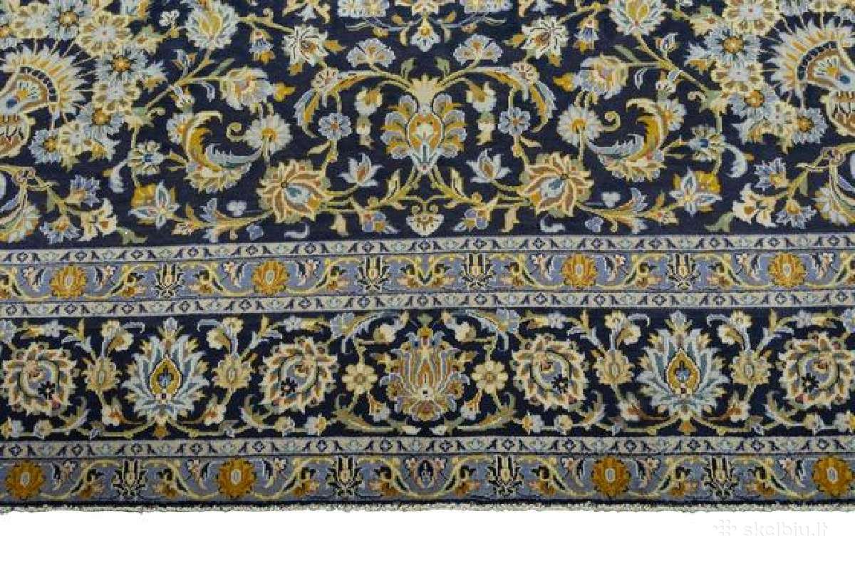 Grandiozinis rankų darbo persiškas kilimas Kashan - nuotraukos Nr. 9