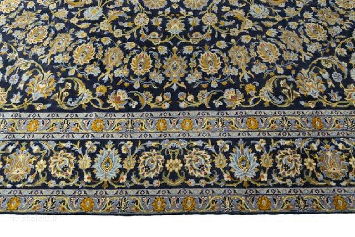 Grandiozinis rankų darbo persiškas kilimas Kashan - nuotraukos Nr. 10