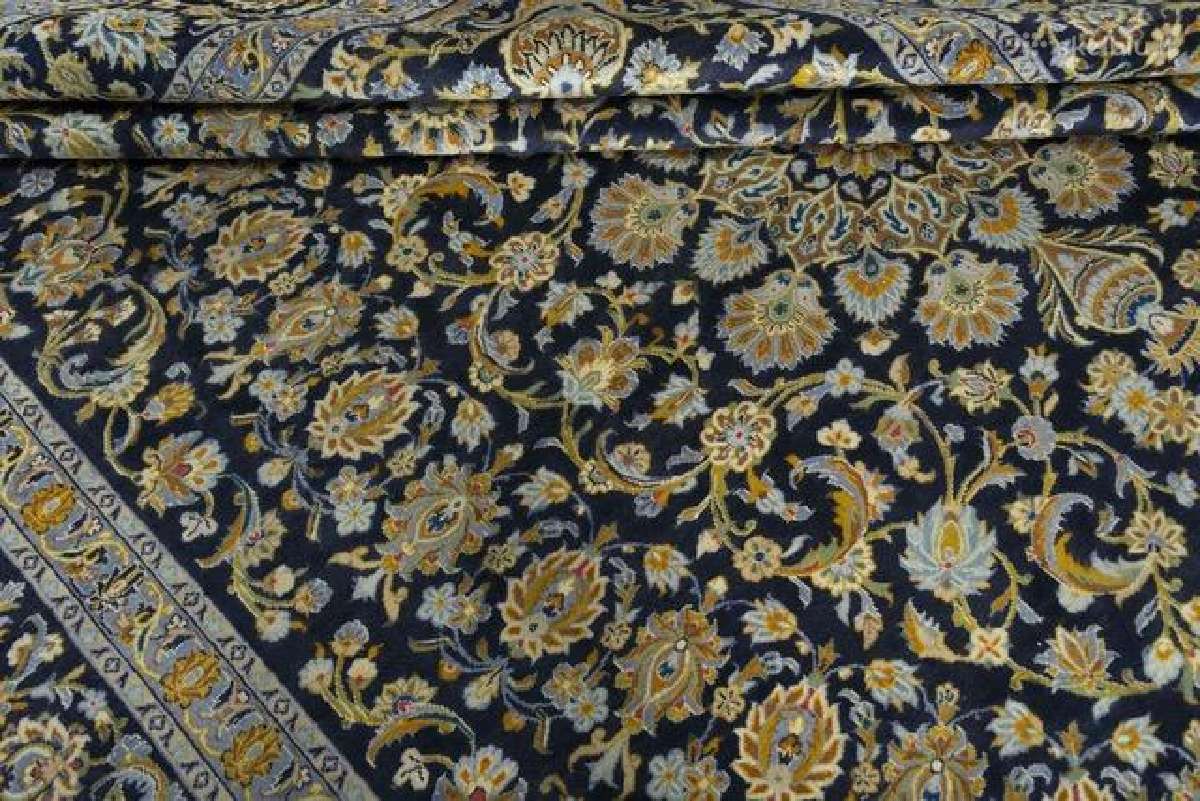 Grandiozinis rankų darbo persiškas kilimas Kashan - nuotraukos Nr. 3