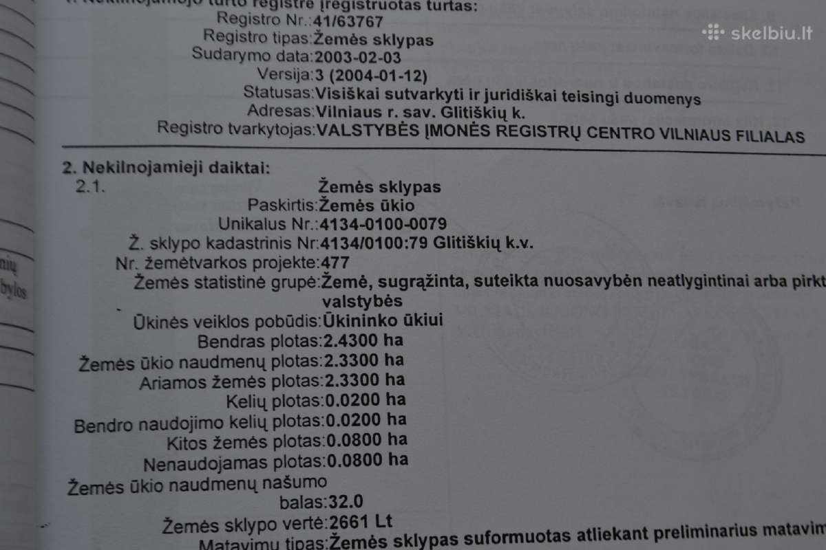 Sklypas ukininko ukiui 2.43ha.glitiskes Vilniaus R - nuotraukos Nr. 11