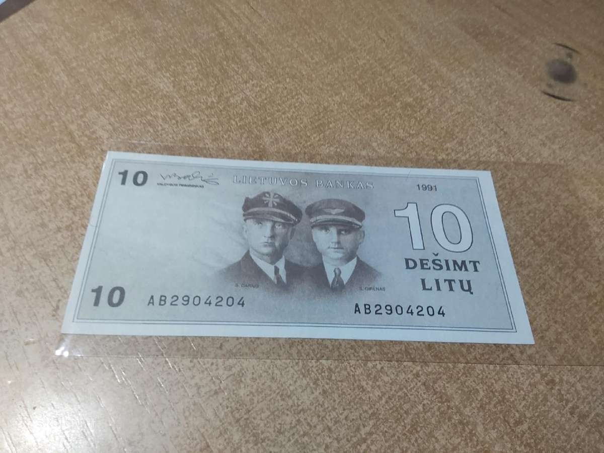 Litai 1991metai- pardavimas ieskau 10* litu 1991 - nuotraukos Nr. 3