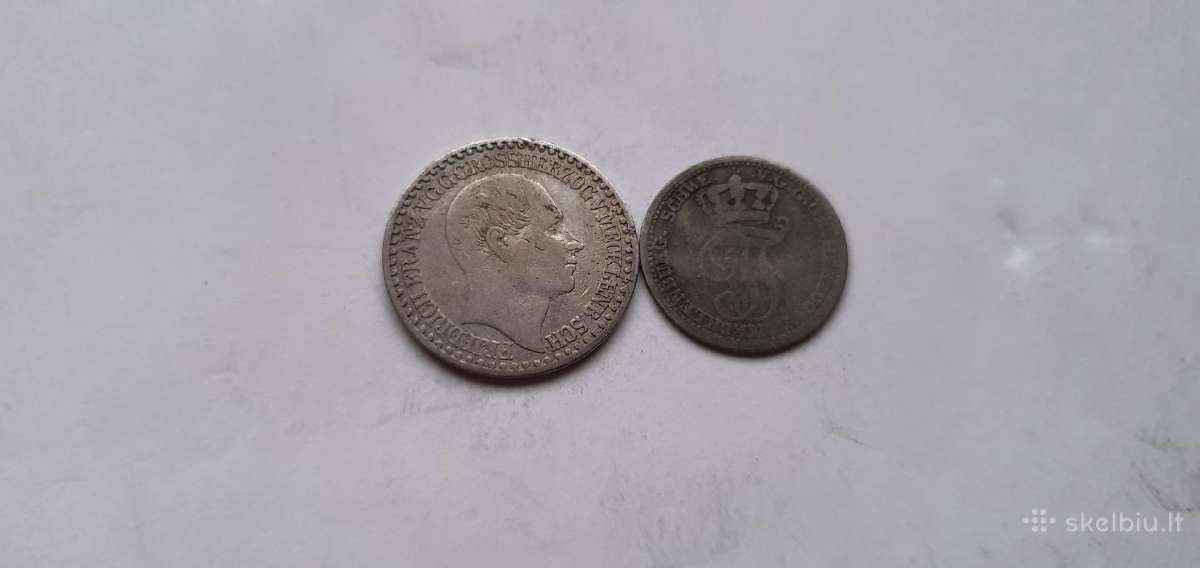 1848 1/12 talerio ir 1/48 talerio,mecklenburgas