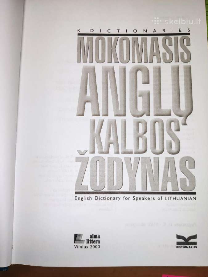 Mokomasis anglų kalbos žodynas (2000) - nuotraukos Nr. 3