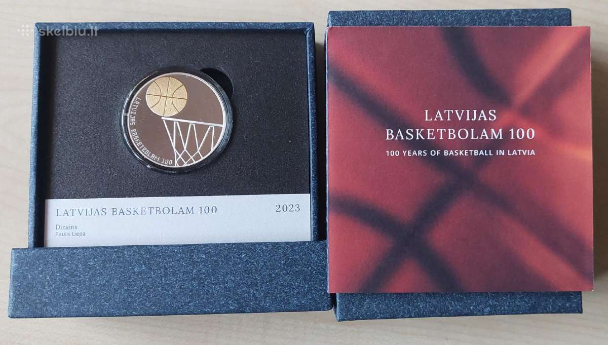 Latvija 2023m 5€ Latvijos krepšiniui 100m.sidabras