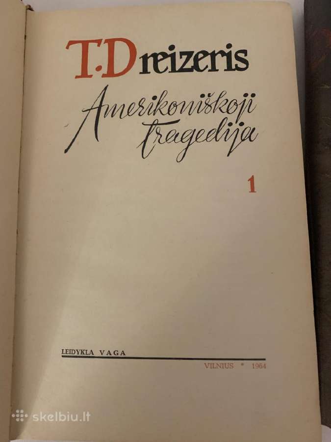 Vintažinės 1964m leidimo Amerikietiškoji tragedija - nuotraukos Nr. 3