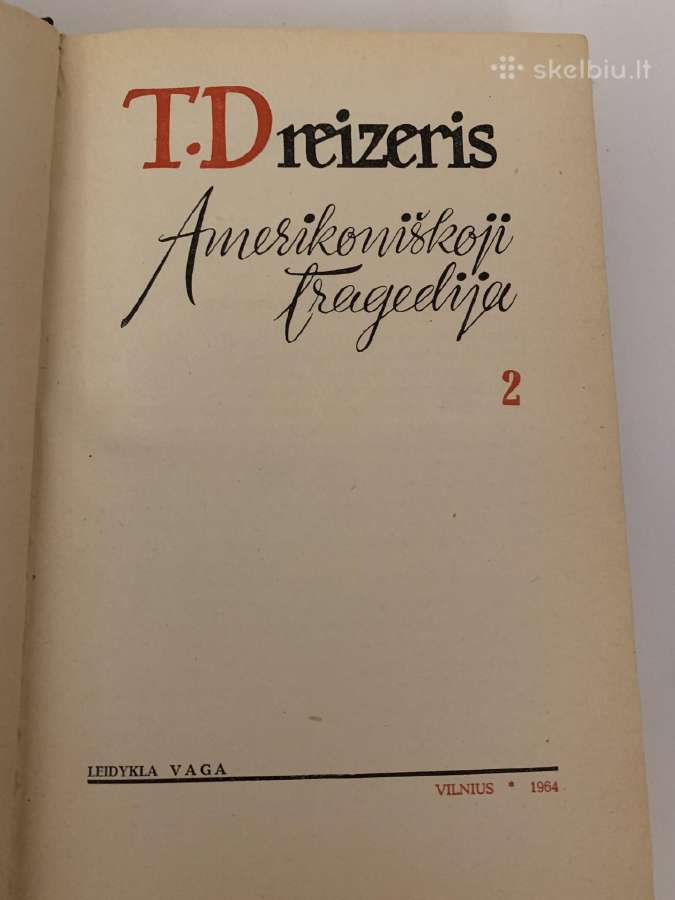 Vintažinės 1964m leidimo Amerikietiškoji tragedija - nuotraukos Nr. 4