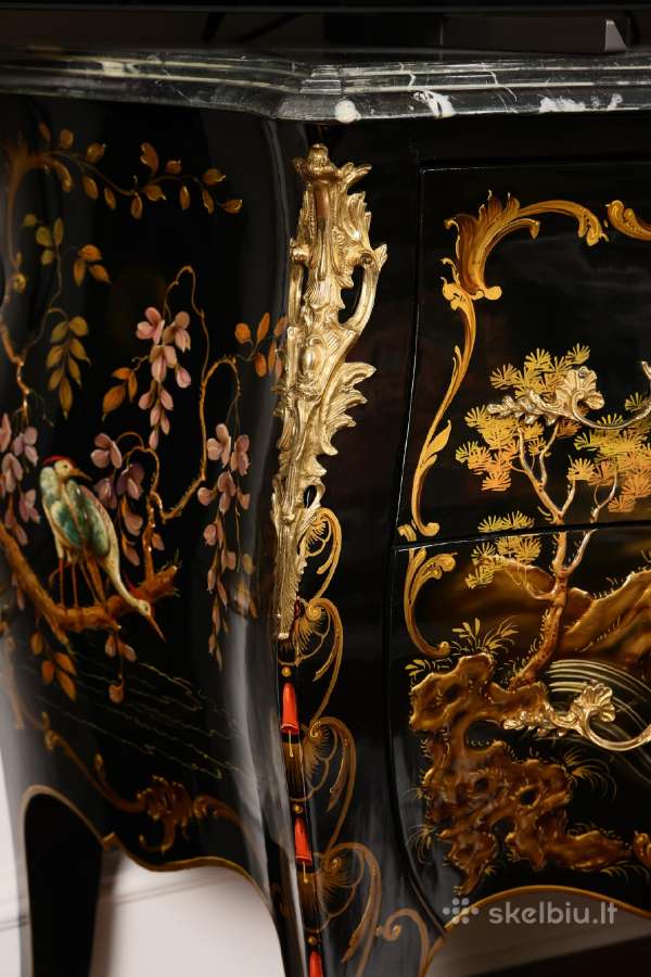 Antikvarinė "Chinoiserie" stiliaus komoda - nuotraukos Nr. 3
