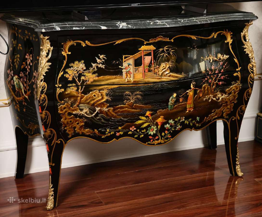 Antikvarinė "Chinoiserie" stiliaus komoda