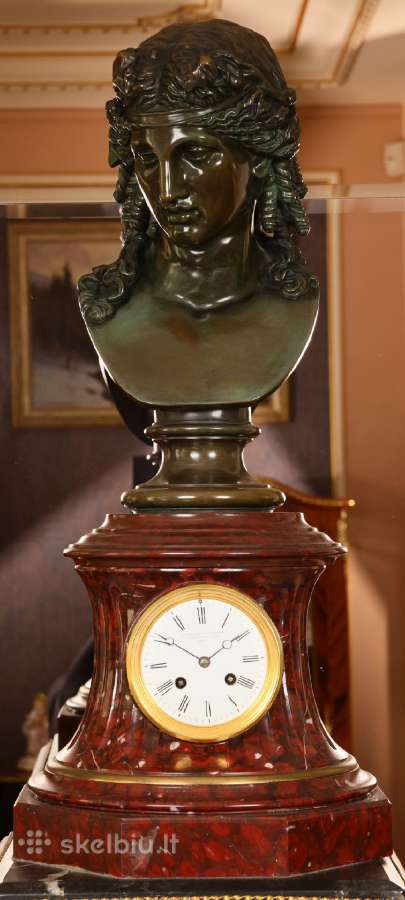 Antikvarinis laikrodis,skulptorius Victor Paillard