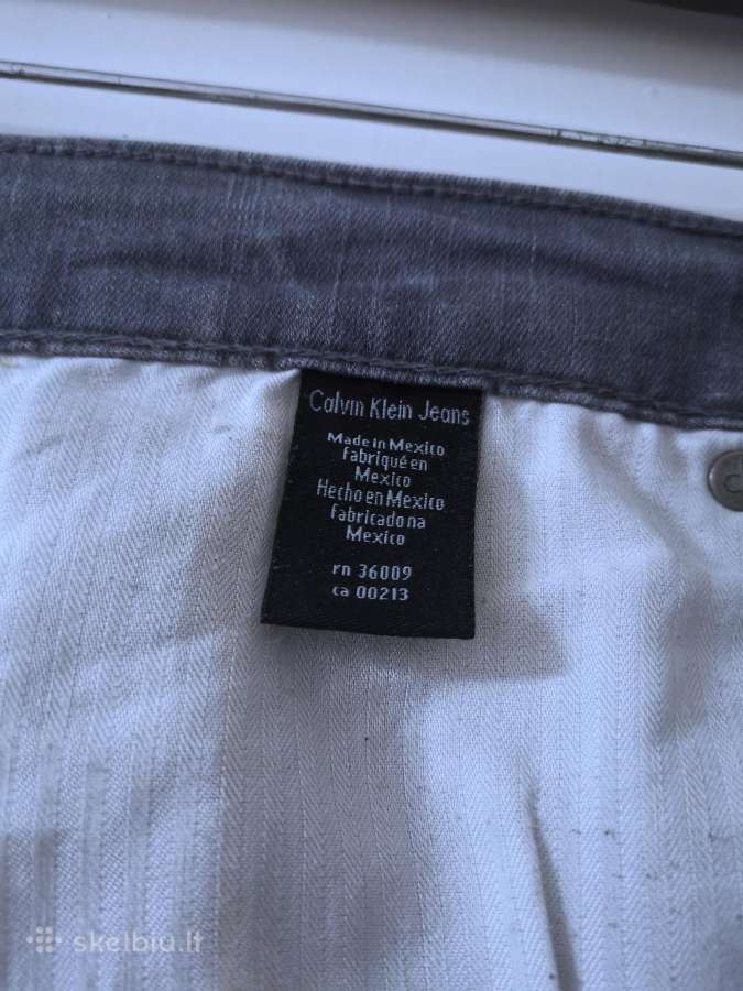 Dzinsai vyriski Calvin Klein pilki - nuotraukos Nr. 4