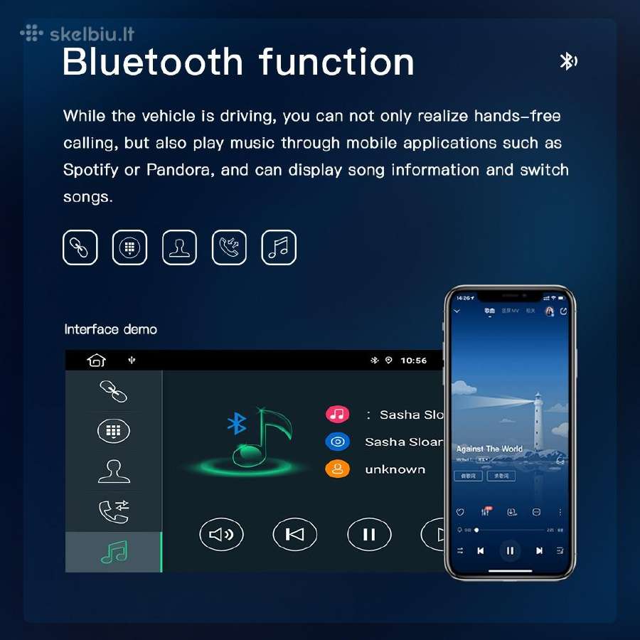VW Android T5 Touareg Carplay Android auto - nuotraukos Nr. 8