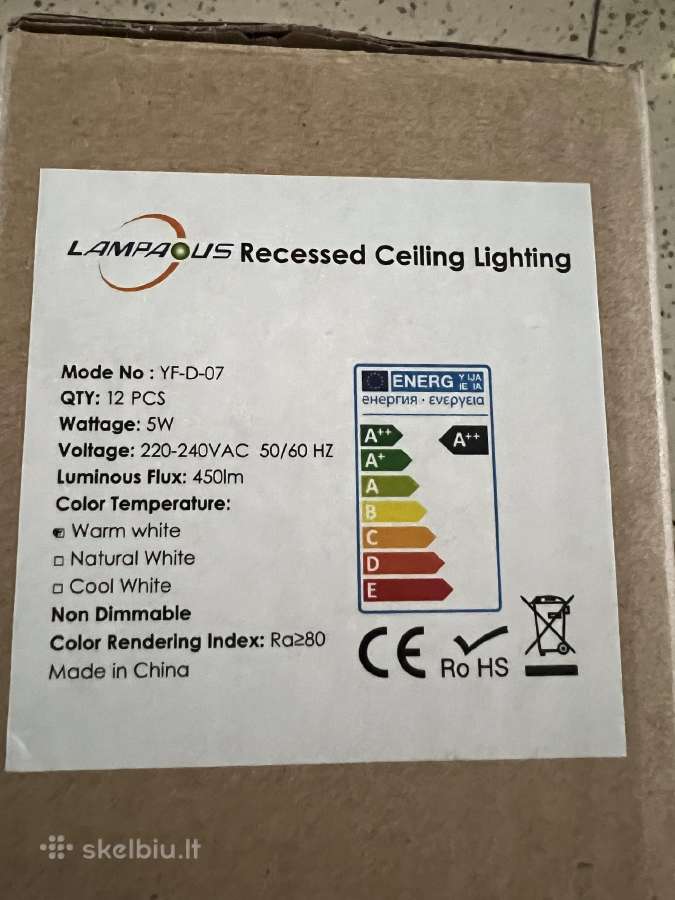 Ileidziamos LED lepmutes 12vnt (vartosi) - nuotraukos Nr. 2
