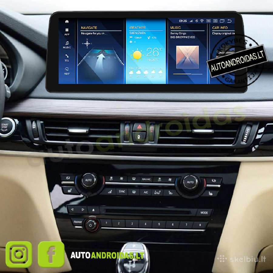 Bmw X5 F15 X6 F16 Android multimedia 12 colių WiFi