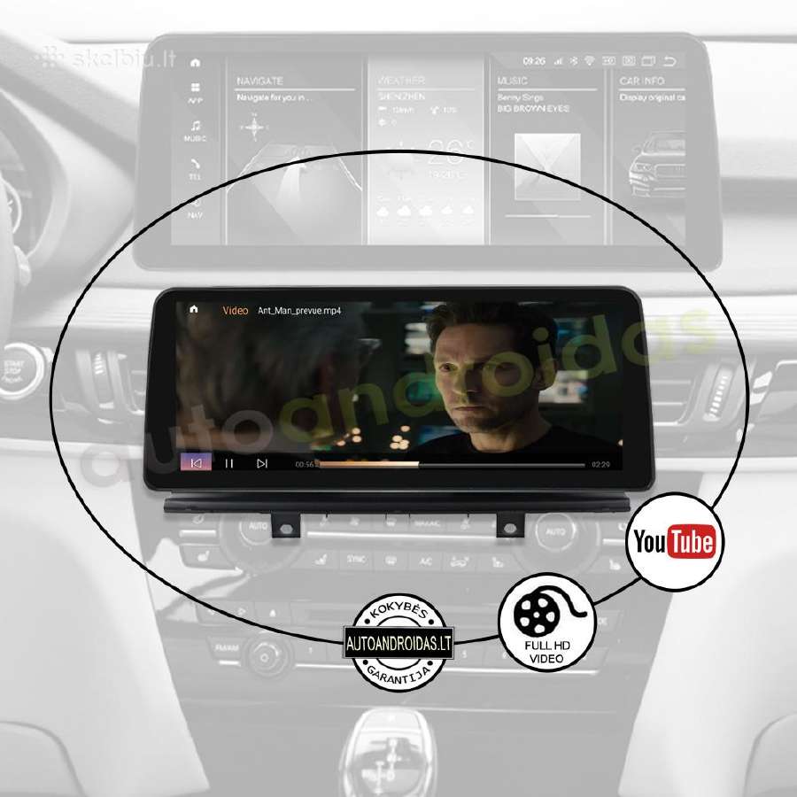 Bmw X5 F15 X6 F16 Android multimedia 12 colių WiFi - nuotraukos Nr. 9