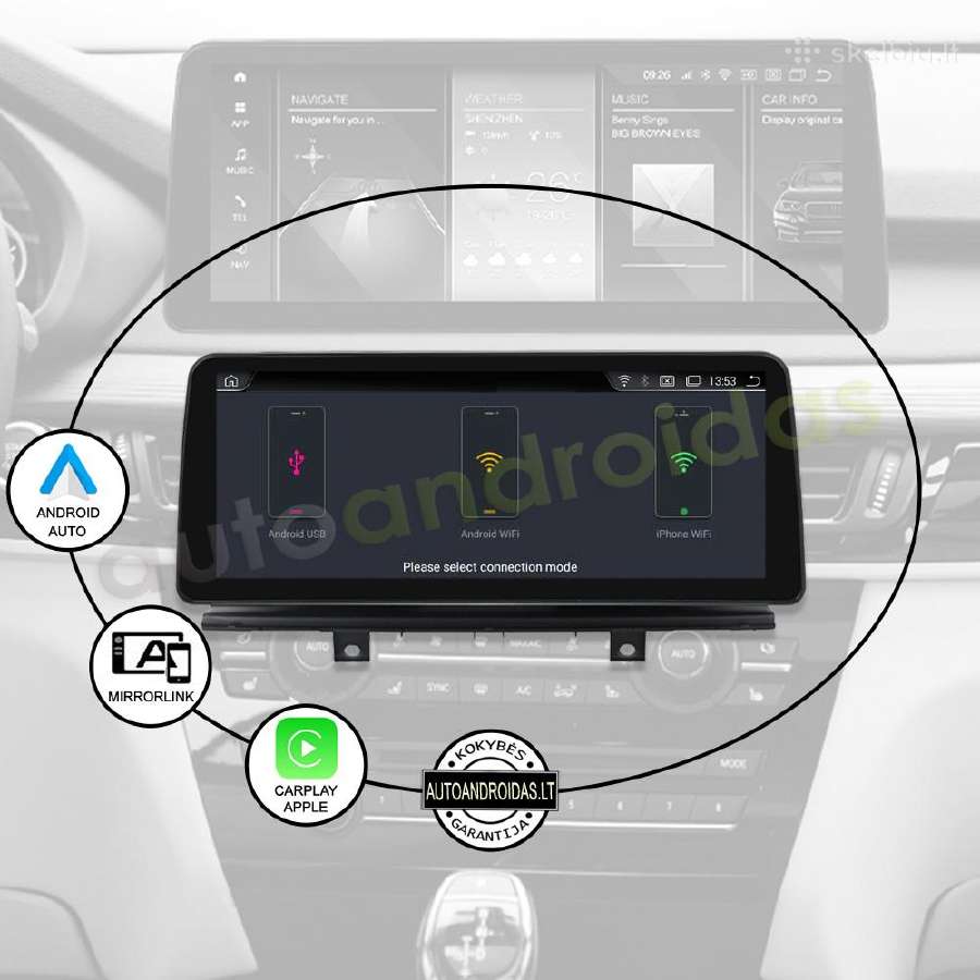Bmw X5 F15 X6 F16 Android multimedia 12 colių WiFi - nuotraukos Nr. 10