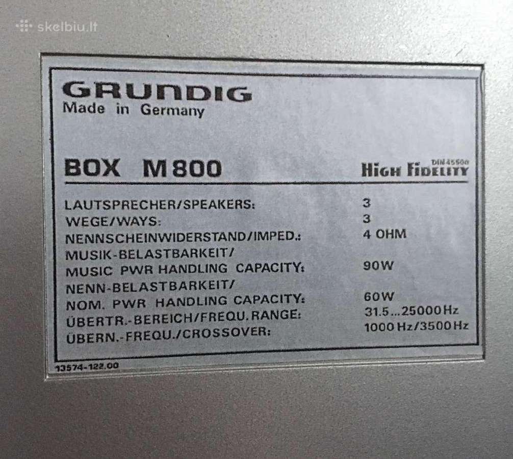 Grundig hi-fi M800 - nuotraukos Nr. 2