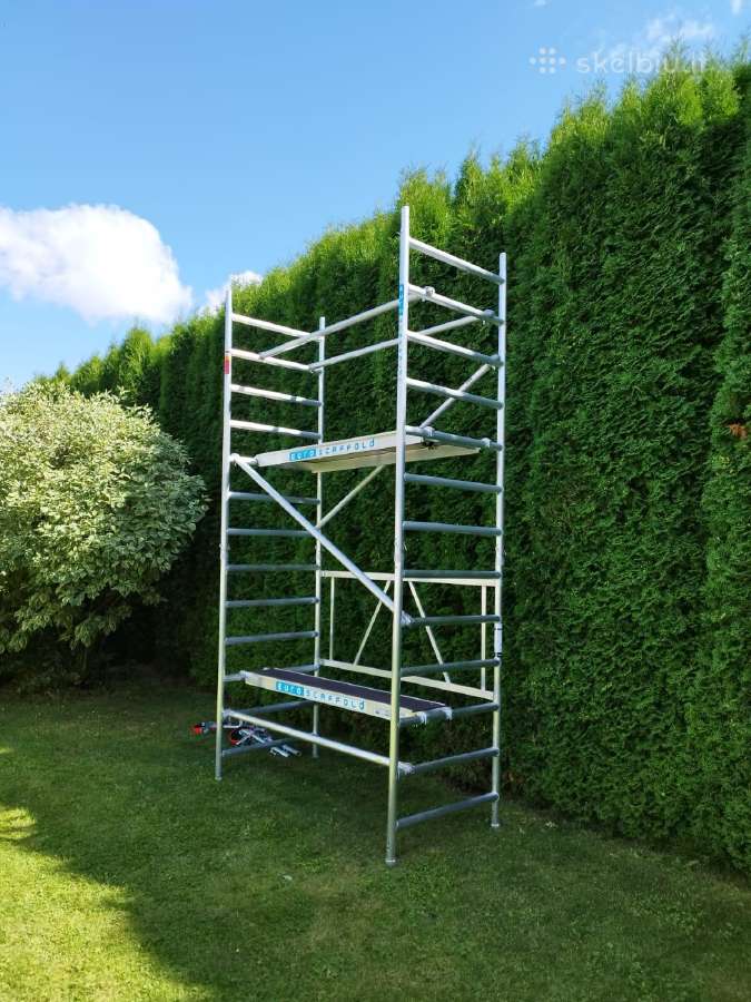 Aliuminio bokšteliai. Pastoliai. Stelažai 90 4,9m - nuotraukos Nr. 2