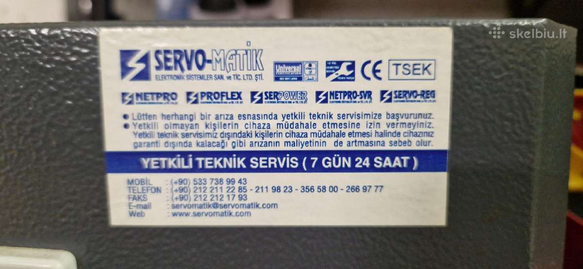 Įtampos stabilizatorius 30kva, 1/3 fazių - nuotraukos Nr. 8
