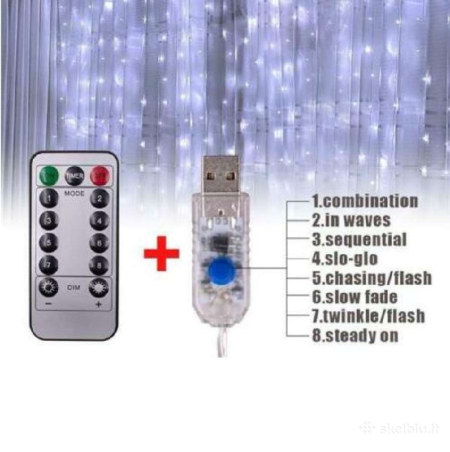 LED girliandos Pigiai-užuolaidos-varvekliai- - nuotraukos Nr. 11