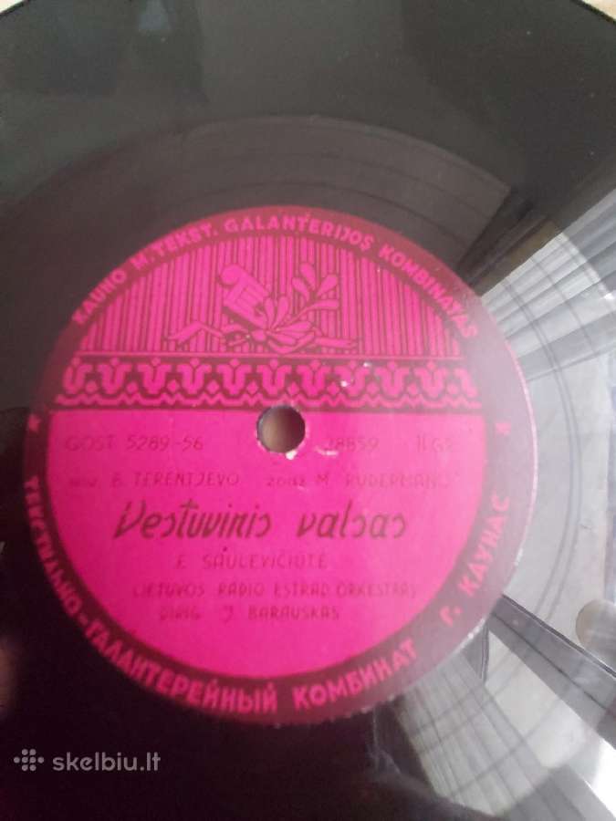 Vintažinė sena vinilo plokštelė - nuotraukos Nr. 3