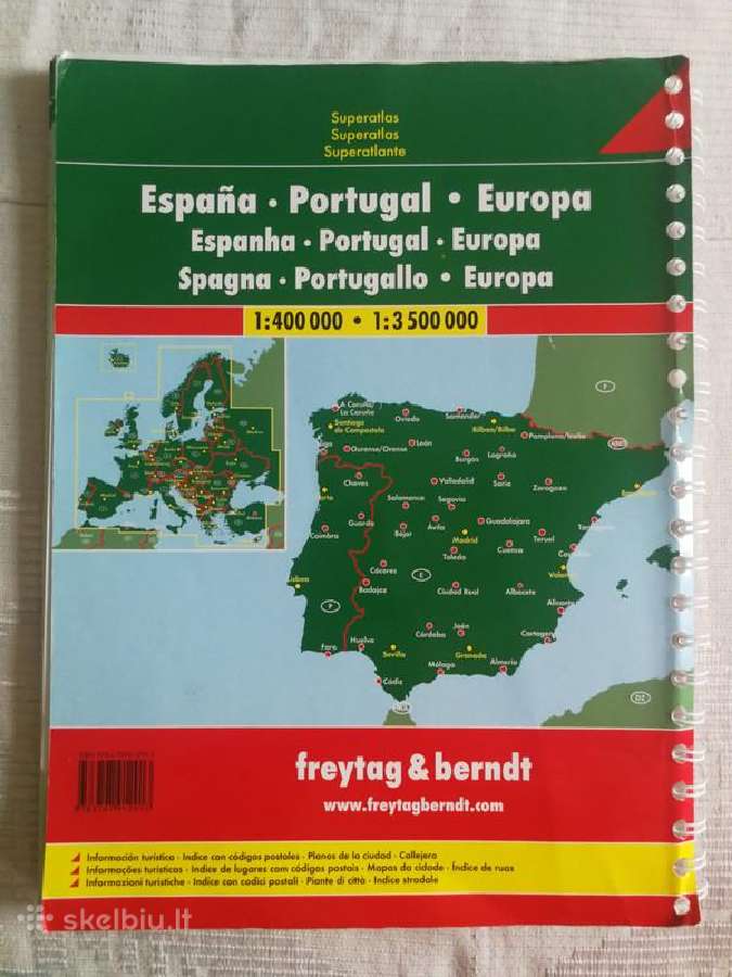 Ispanijos Portugalijos Europos kelių/gatvių atlasa - nuotraukos Nr. 2