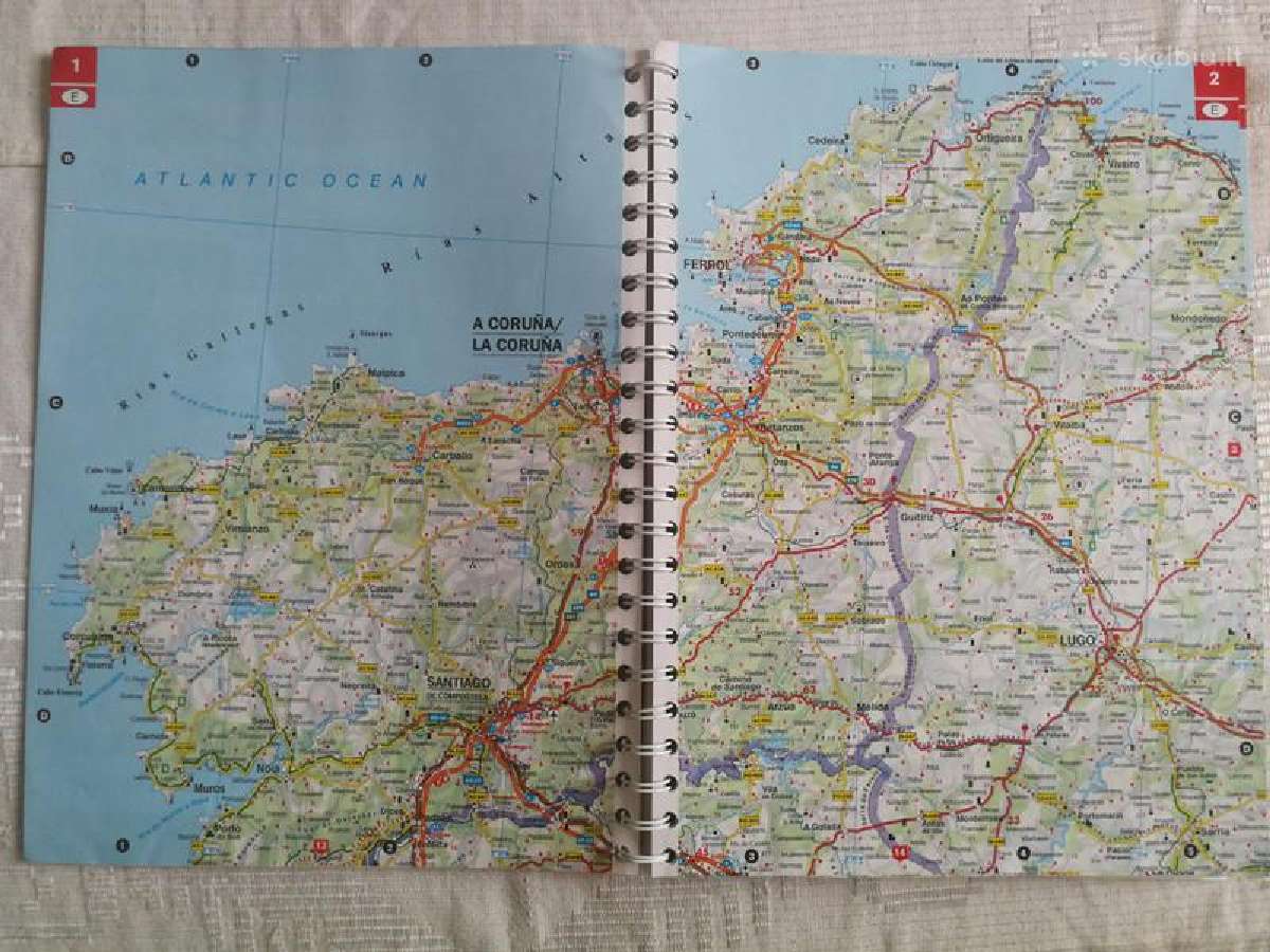 Ispanijos Portugalijos Europos kelių/gatvių atlasa - nuotraukos Nr. 8
