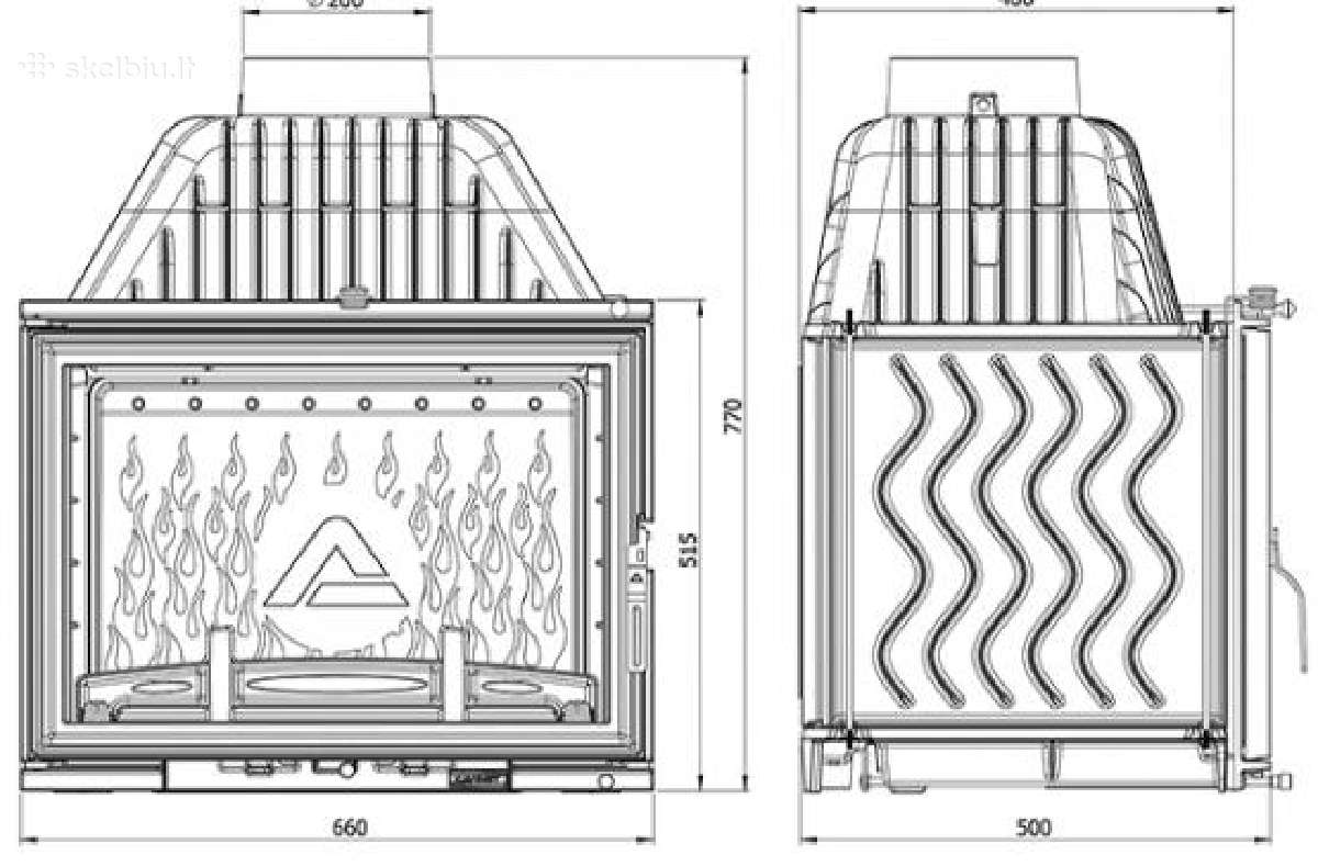 Ugniakuras Kawmet W17 (16,1 kw) Eco - nuotraukos Nr. 9