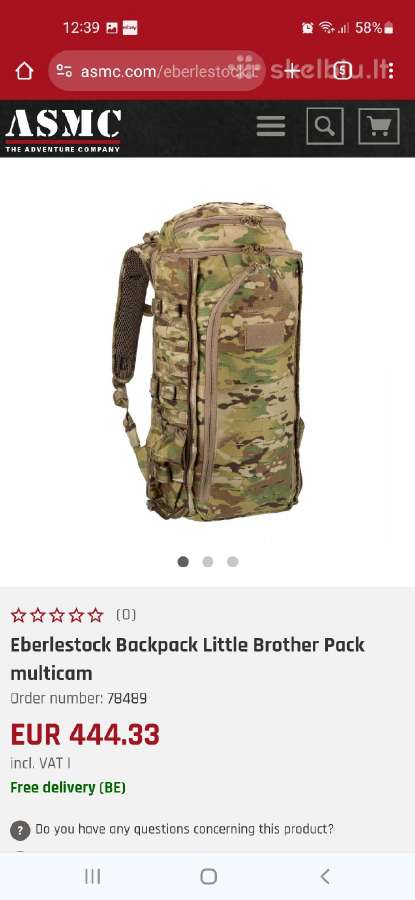 Kuprine Eberlestock Warhammer multicam - nuotraukos Nr. 4