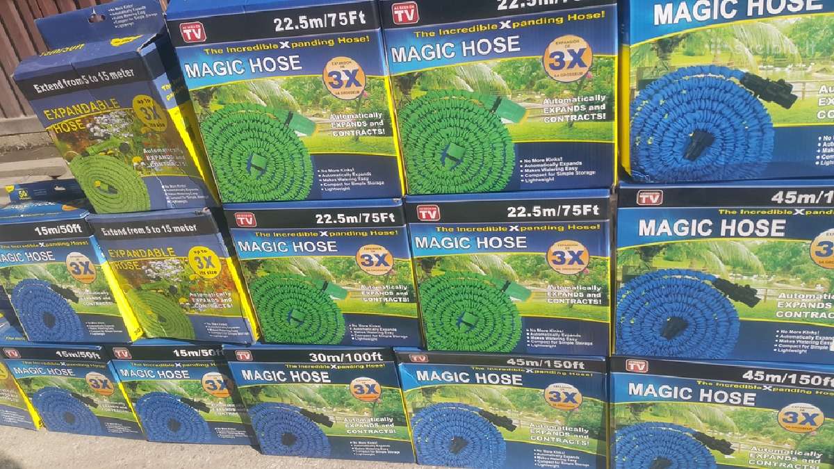 Naujos laistymo žarnos pailgėjančios, su purkštuku - nuotraukos Nr. 12