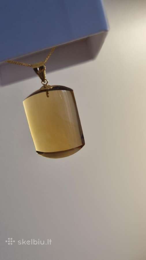 Geltono aukso citrino pakabukai -38ct, 33ct, 49ct. - nuotraukos Nr. 6