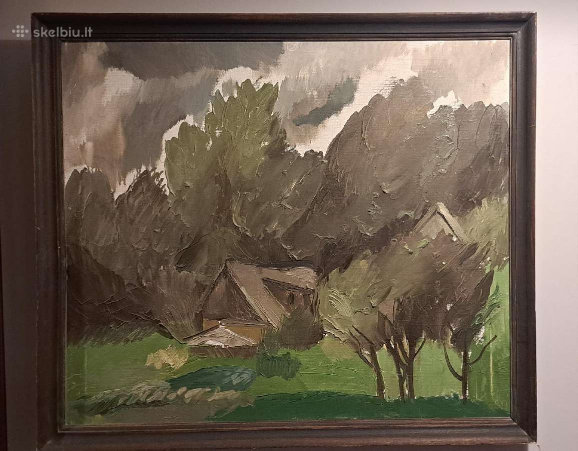 Aliejinis paveikslas 88x76cm mazdaug 1986m
