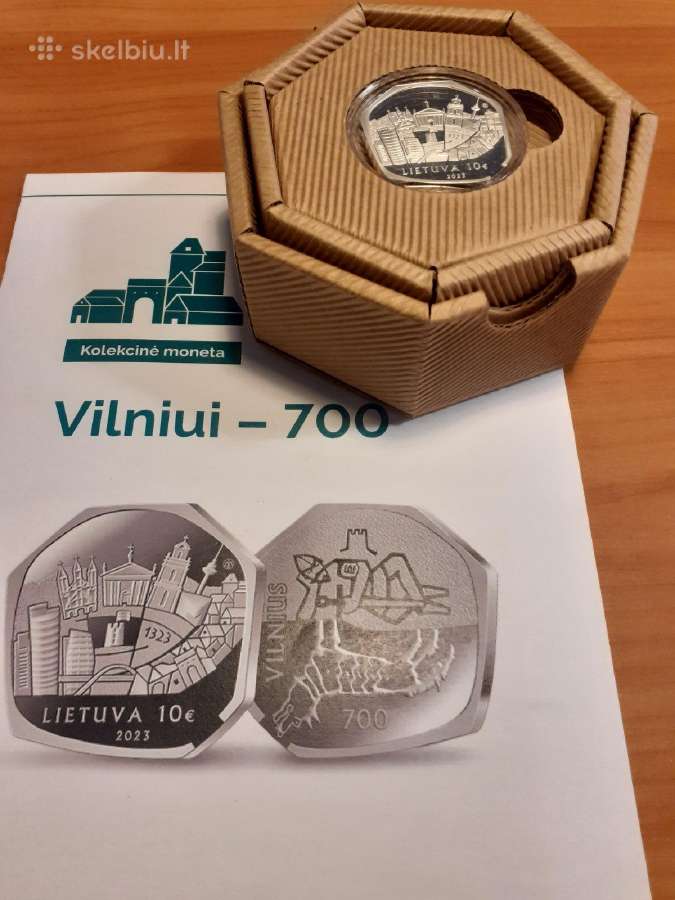 Lb 10 eur sidabrinė moneta -Vilniui