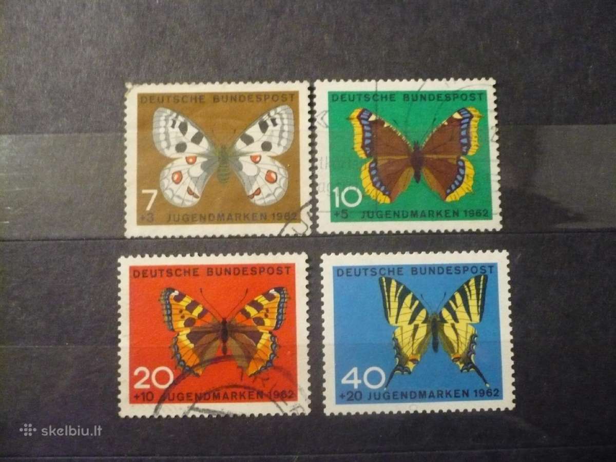 1962 metų labdaros pašto ženklai – drugeliai