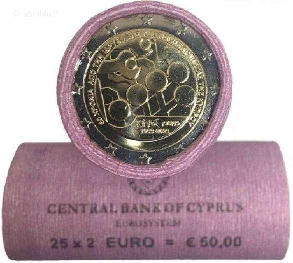 Kipro proginės 2 eurų monetos (Unc) Atnaujintas - nuotraukos Nr. 4