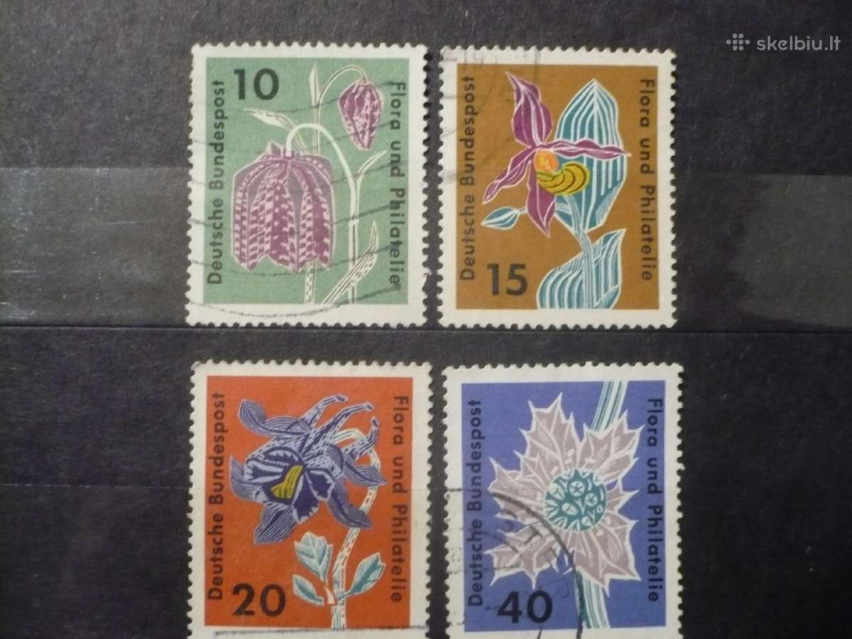 1963 Flora ir filatelija