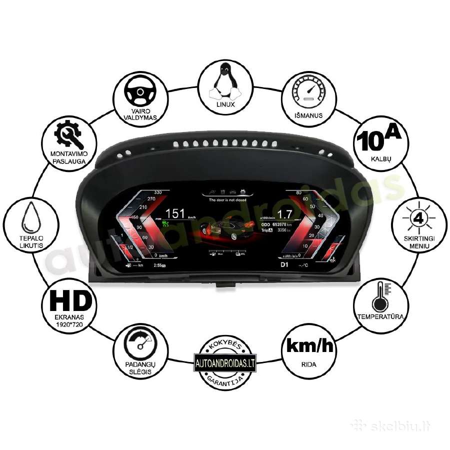 Bmw X5 E70 X6 E71 LCD skaitmeninis spidometras - nuotraukos Nr. 3