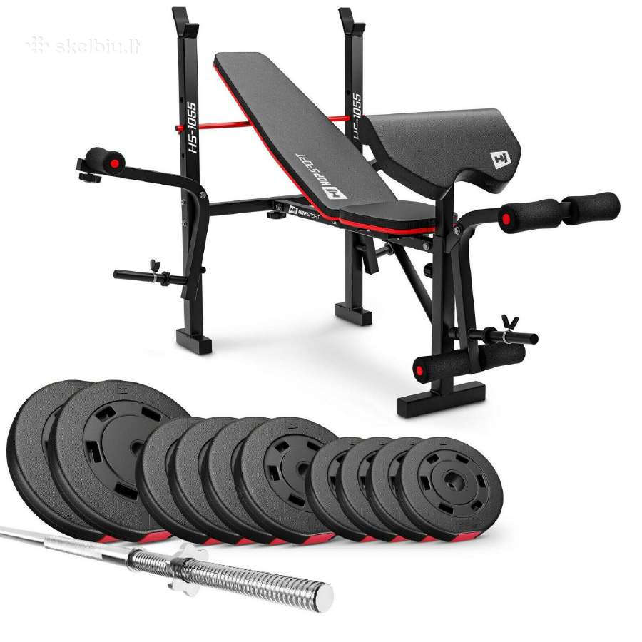 Štangos suolelis Hs-1055 ir štanga 39 kg