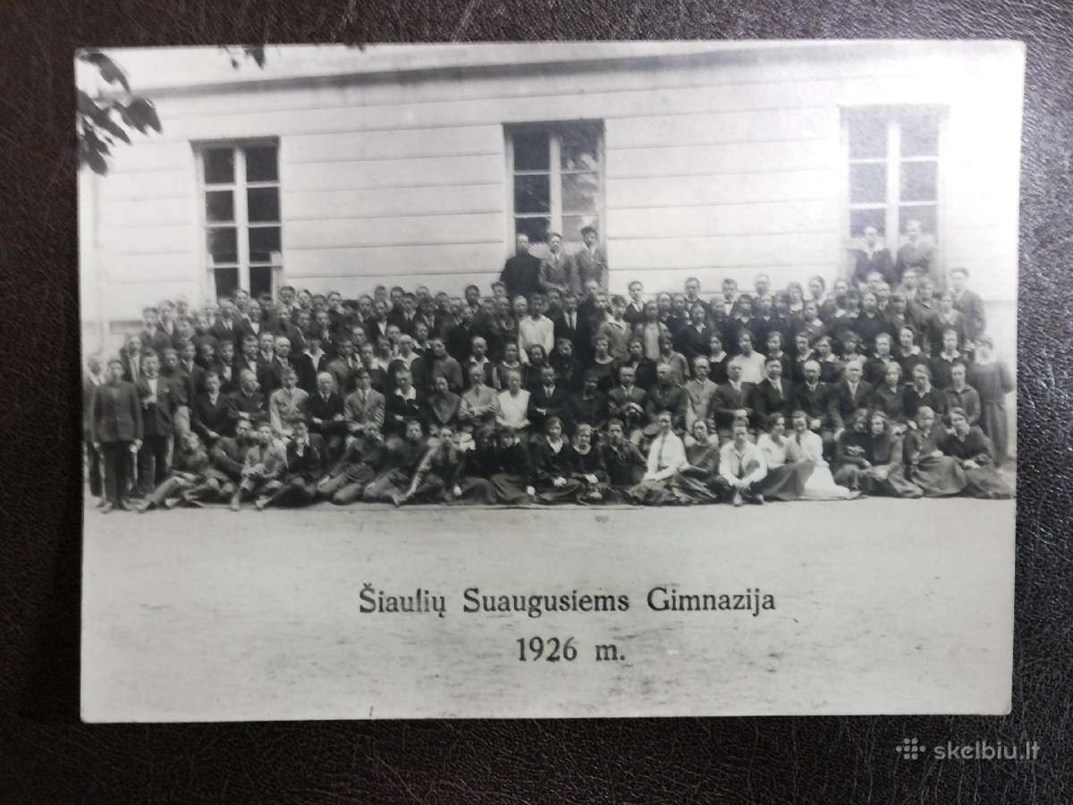 Nuotrauka Šiaulų suaugusiems gimnazija 1926m