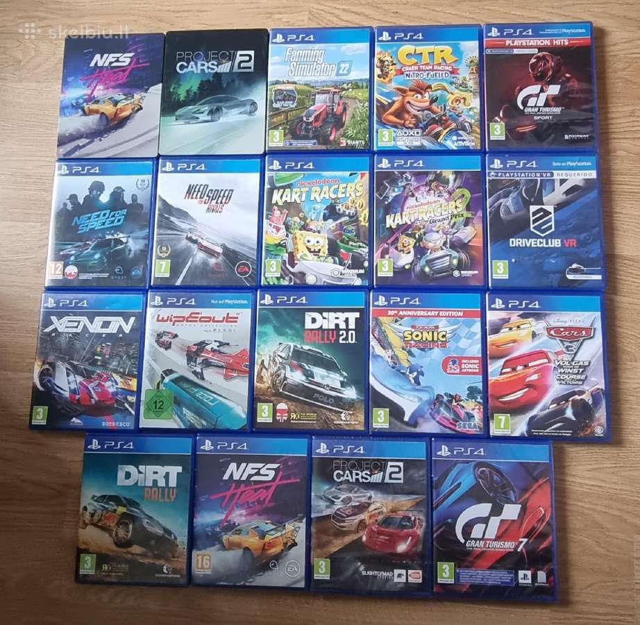 Lenktynių, mašinų žaidimai ps4