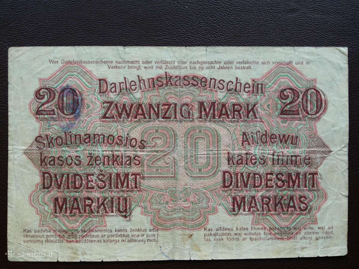 20 markių Kowno 1918m
