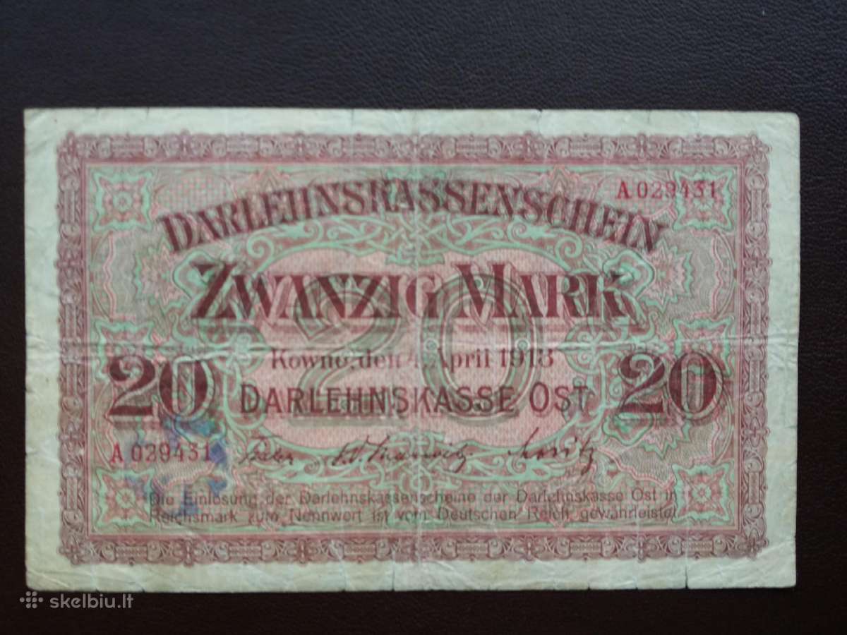 20 markių Kowno 1918m - nuotraukos Nr. 2