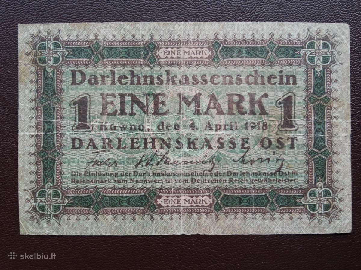 1 markė Kowno 1918m