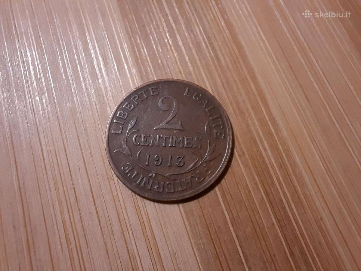 2 centimes 1913 - Prancūzija