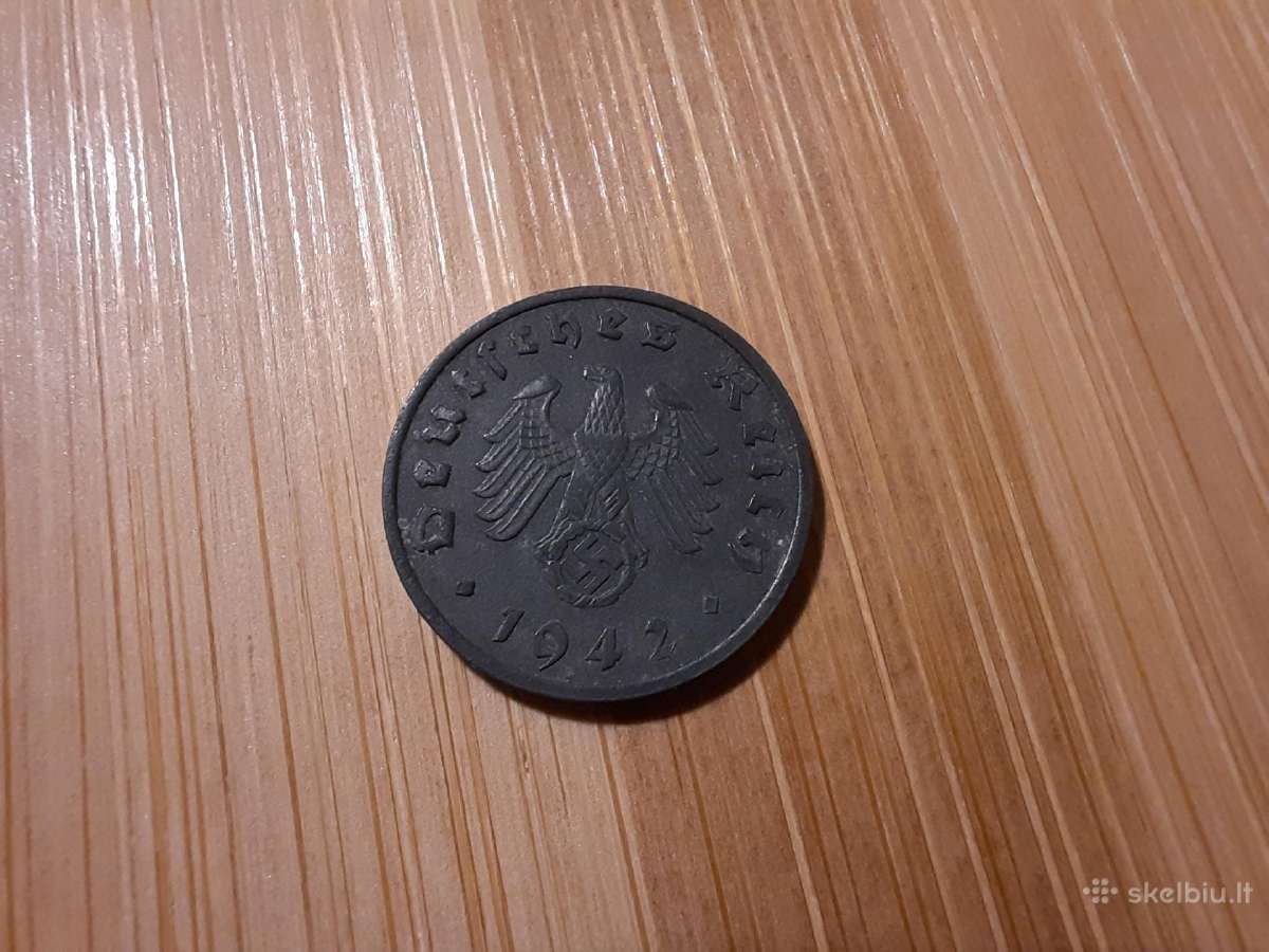 1 reichspfennig 1942 E - Vokietija - nuotraukos Nr. 2